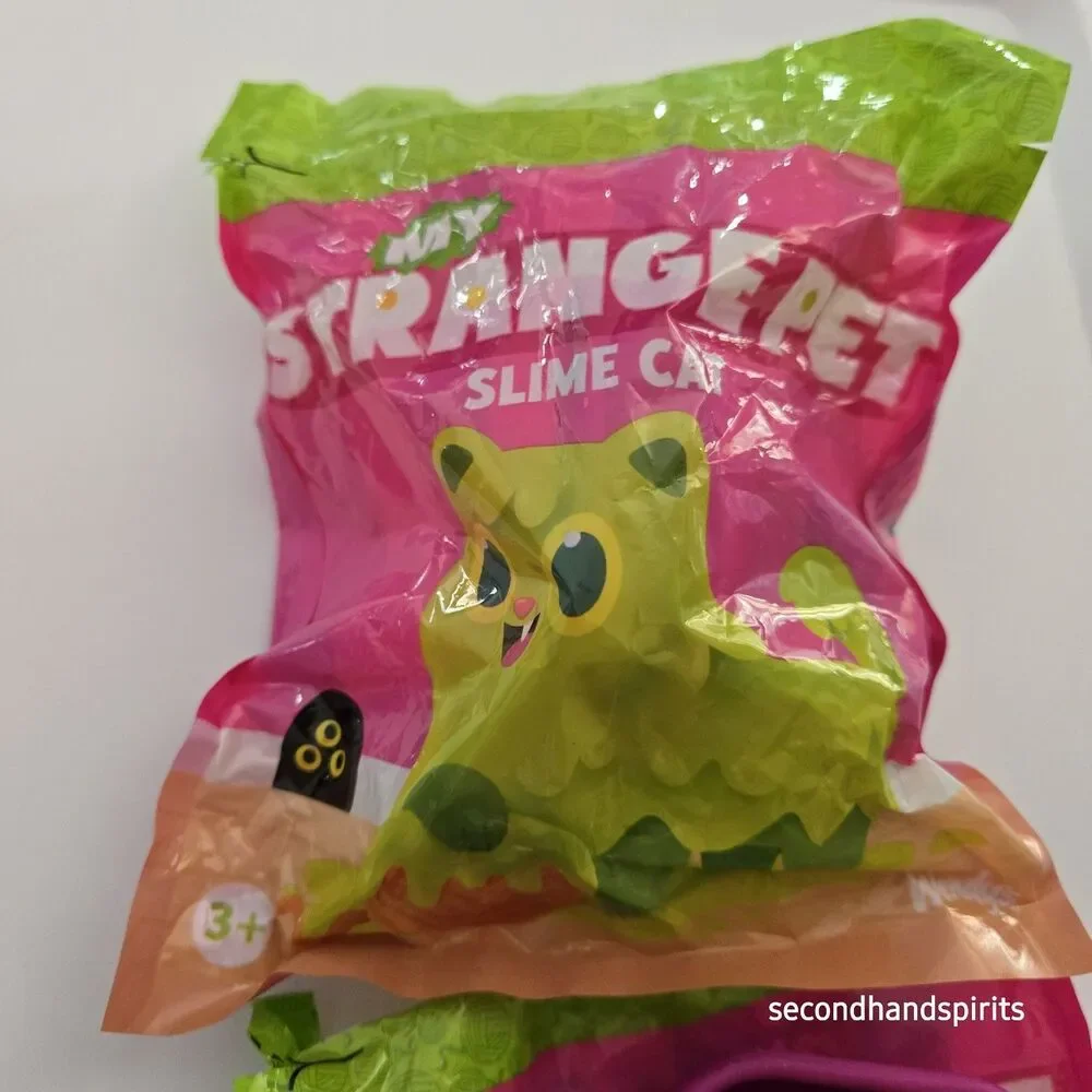 Wendy's My Strange Pet Slime Cat Kids Meal Toy Lot of 2 (1 Sealed 1 Open)